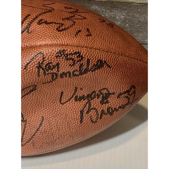 Vtg Autographed Signed Football Doesn’t Hold Air Dan Marino Tony Siragusa +more - Picture 5 of 16
